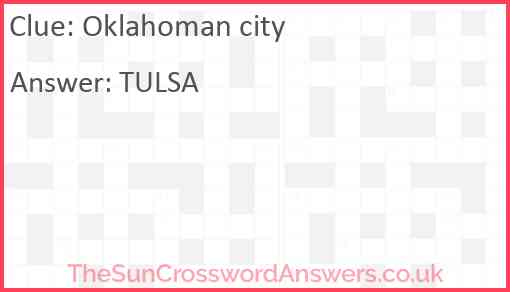 Oklahoman city Answer