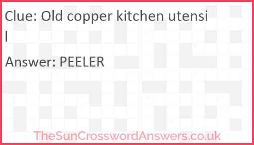 Old copper kitchen utensil Answer