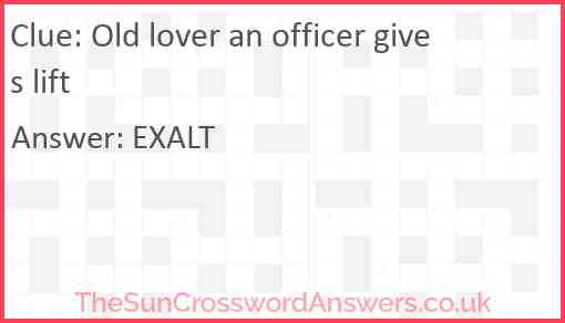 Old lover an officer gives lift Answer