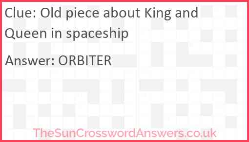 Old piece about King and Queen in spaceship Answer