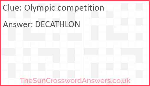 Olympic competition Answer