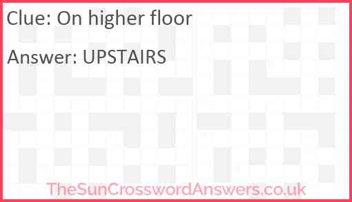 On higher floor Answer