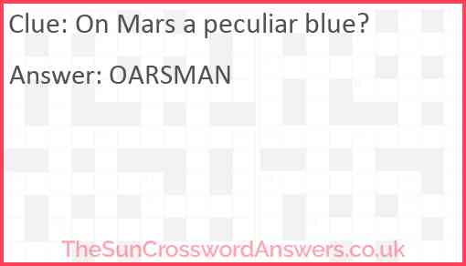 On Mars a peculiar blue? Answer