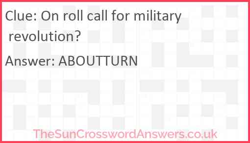 On roll call for military revolution? Answer