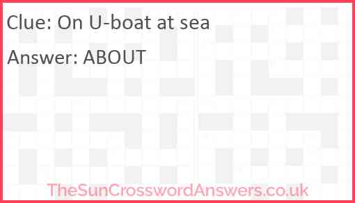 On U-boat at sea Answer