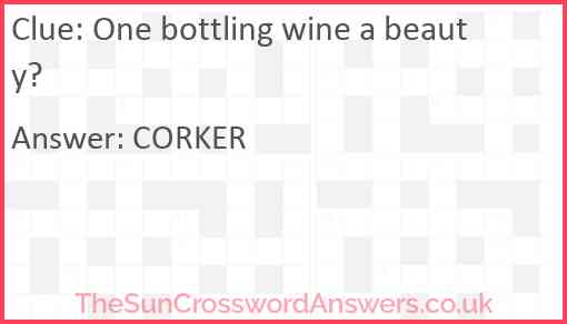One bottling wine a beauty? Answer