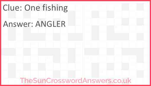One fishing Answer