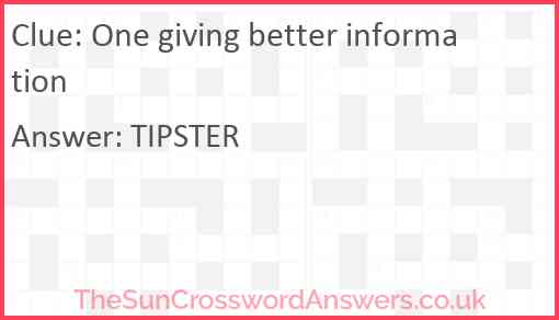 One giving better information Answer