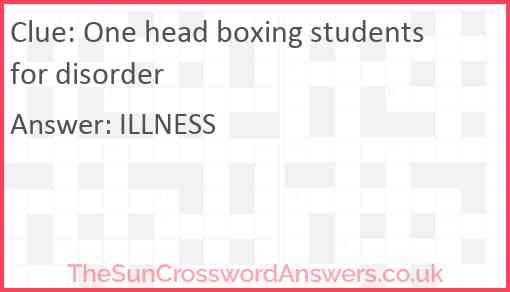 One head boxing students for disorder Answer