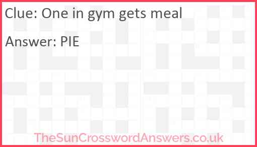 One in gym gets meal Answer