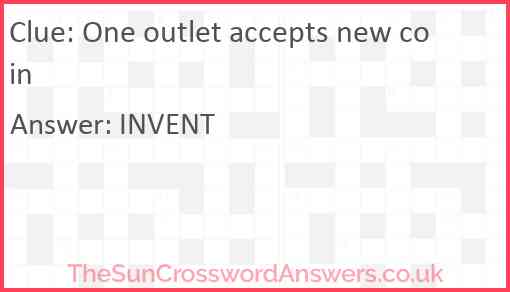 One outlet accepts new coin Answer