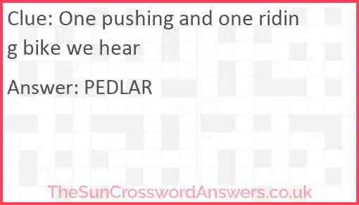 One pushing and one riding bike we hear Answer