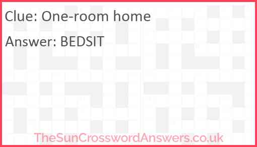 One-room home Answer