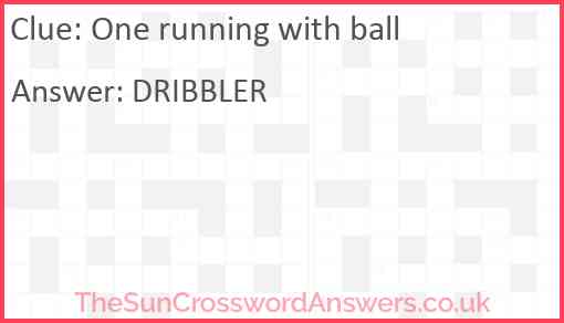 One running with ball Answer