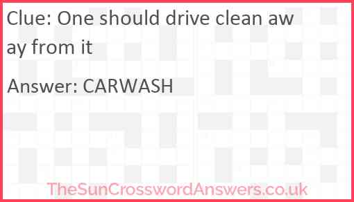 One should drive clean away from it Answer