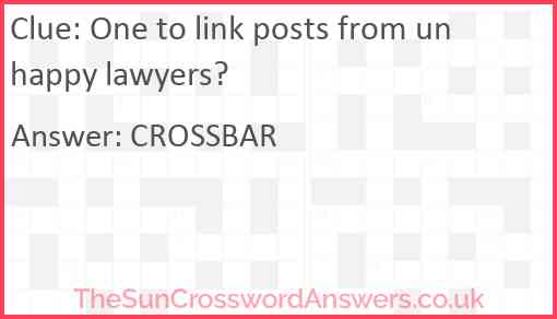 One to link posts from unhappy lawyers? Answer