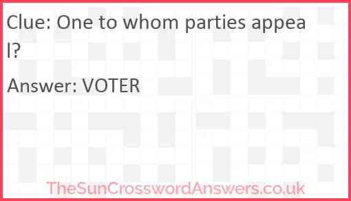 One to whom parties appeal? Answer