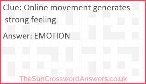 Online movement generates strong feeling Answer