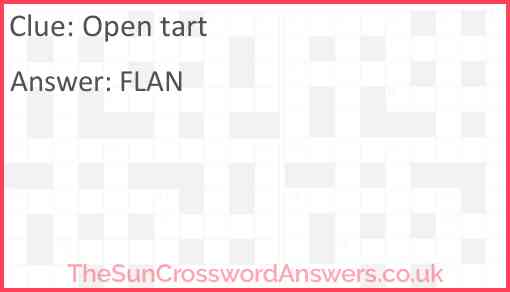 Open tart Answer