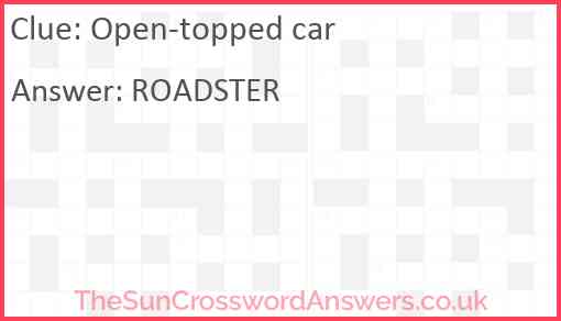Open-topped car Answer