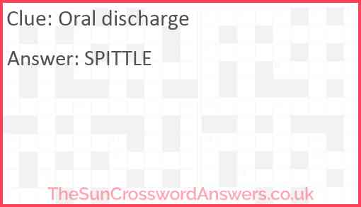 Oral discharge Answer