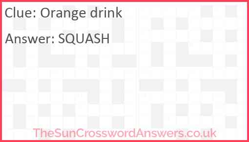 Orange drink Answer