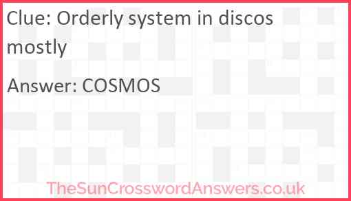 Orderly system in discos mostly Answer
