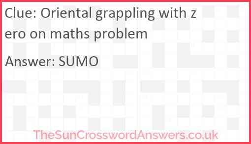 Oriental grappling with zero on maths problem Answer