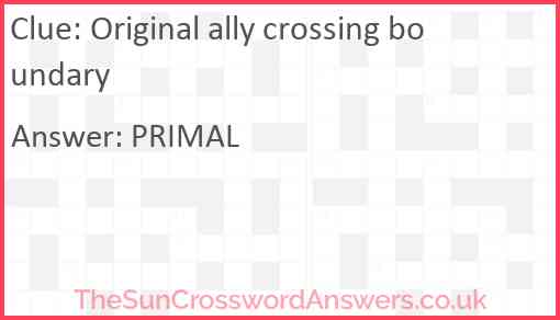 Original ally crossing boundary Answer