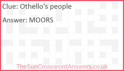 Othello's people Answer