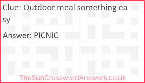 Outdoor meal something easy Answer