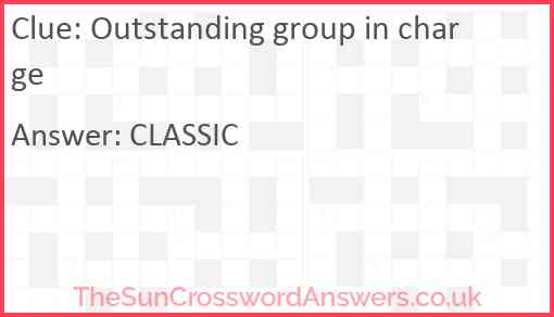 Outstanding group in charge Answer