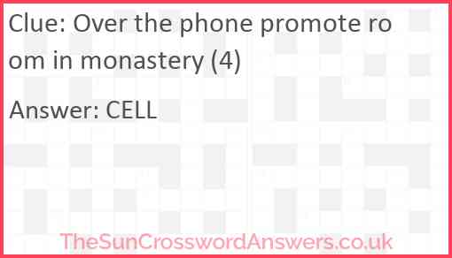 Over the phone promote room in monastery (4) Answer