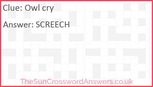 Owl cry Answer