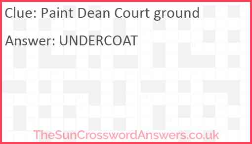 Paint Dean Court ground Answer