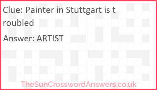 Painter in Stuttgart is troubled Answer