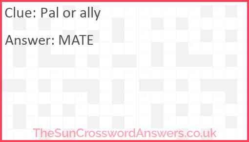 Pal or ally Answer