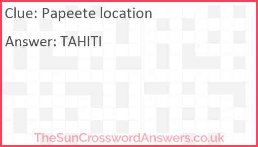 Papeete location Answer