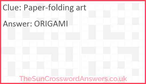 Paper-folding art Answer