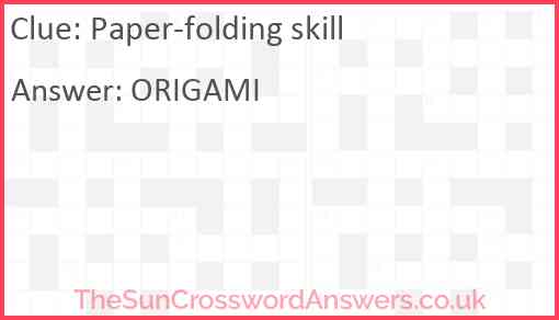 Paper-folding skill Answer