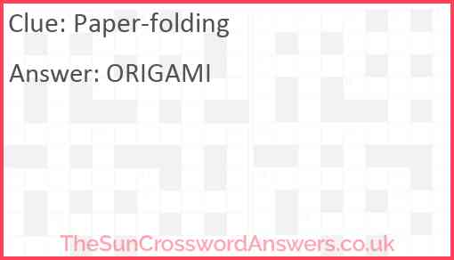 Paper-folding Answer
