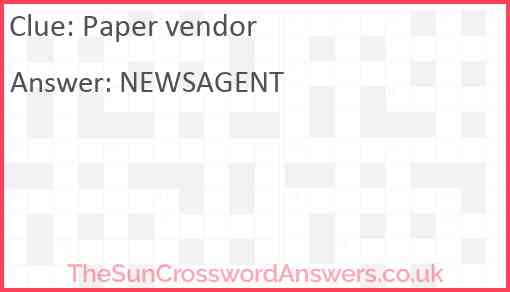Paper vendor Answer