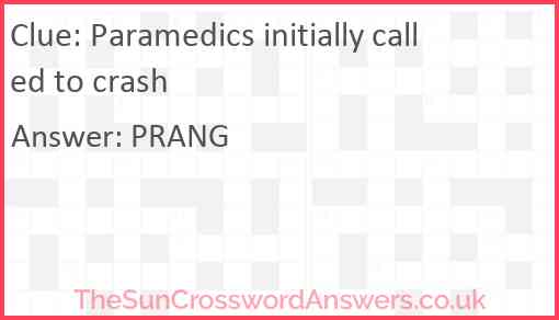 Paramedics initially called to crash Answer