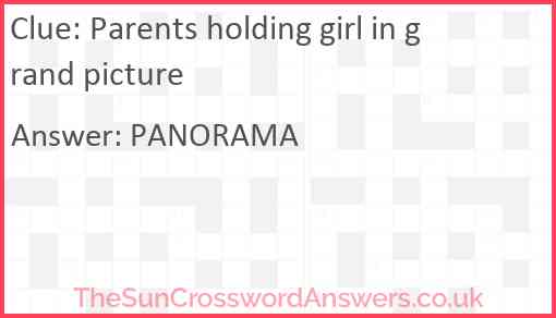 Parents holding girl in grand picture Answer
