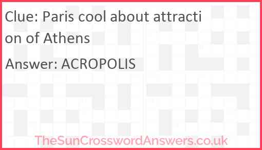 Paris cool about attraction of Athens Answer