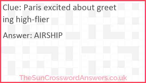 Paris excited about greeting high-flier Answer