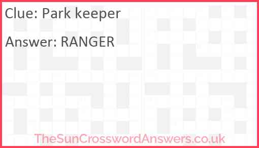 Park keeper Answer