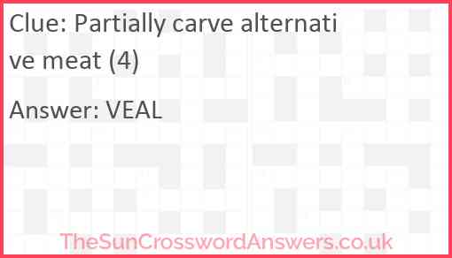 Partially carve alternative meat (4) Answer
