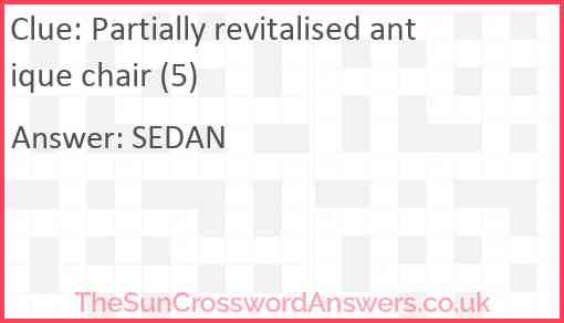 Partially revitalised antique chair (5) Answer