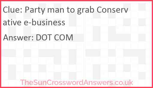 Party man to grab Conservative e-business Answer